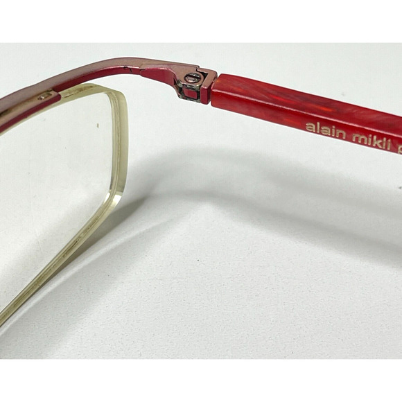 Alain Mikli Paris A0421-20 Made in France Red Eyeglasses - Frame only - Picture 11 of 12